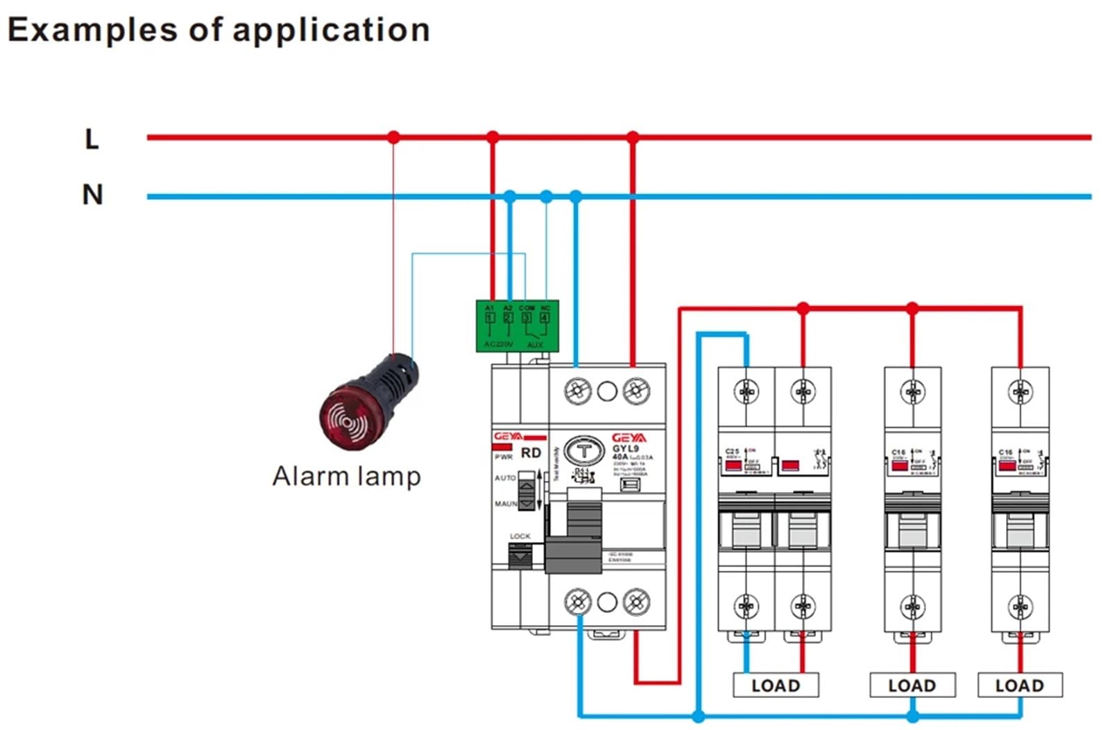 GRD9L-R Disposivo Di Richiusura Automatica Interruttore Automatico Di Controllo Remoto 2P 4P 40A 63A 30mA 100mA 300mA RCD 6KA ELCB RCCB GEYA  13