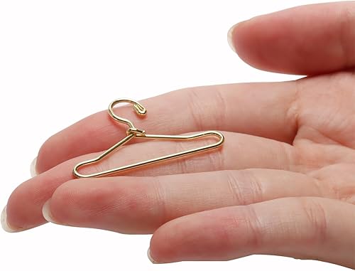 Miniatura 2 de 30 perchas de metal en miniatura para ropa, mini colgador a escala 112, soportes para ropa de armario, pequeños percheros, artículos en miniatura