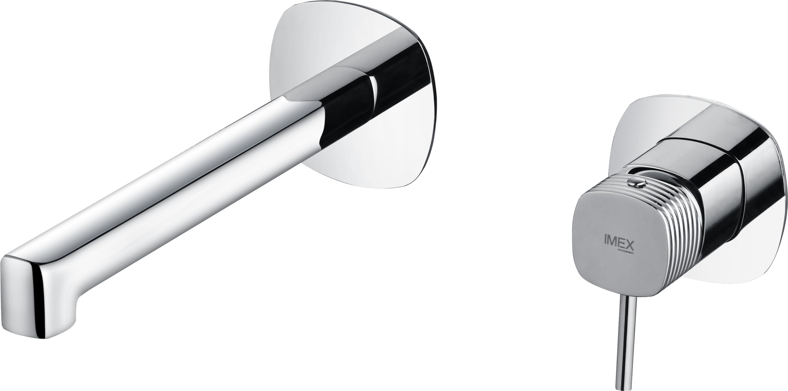 IMEX - Grifo Lavabo Empotrado Cromado | Grifo de Lavabo Monomando Pared Mezclador Agua Fría y Caliente | Grifería en Latón con Cartucho Cerámico Ø35mm | Serie Firenze