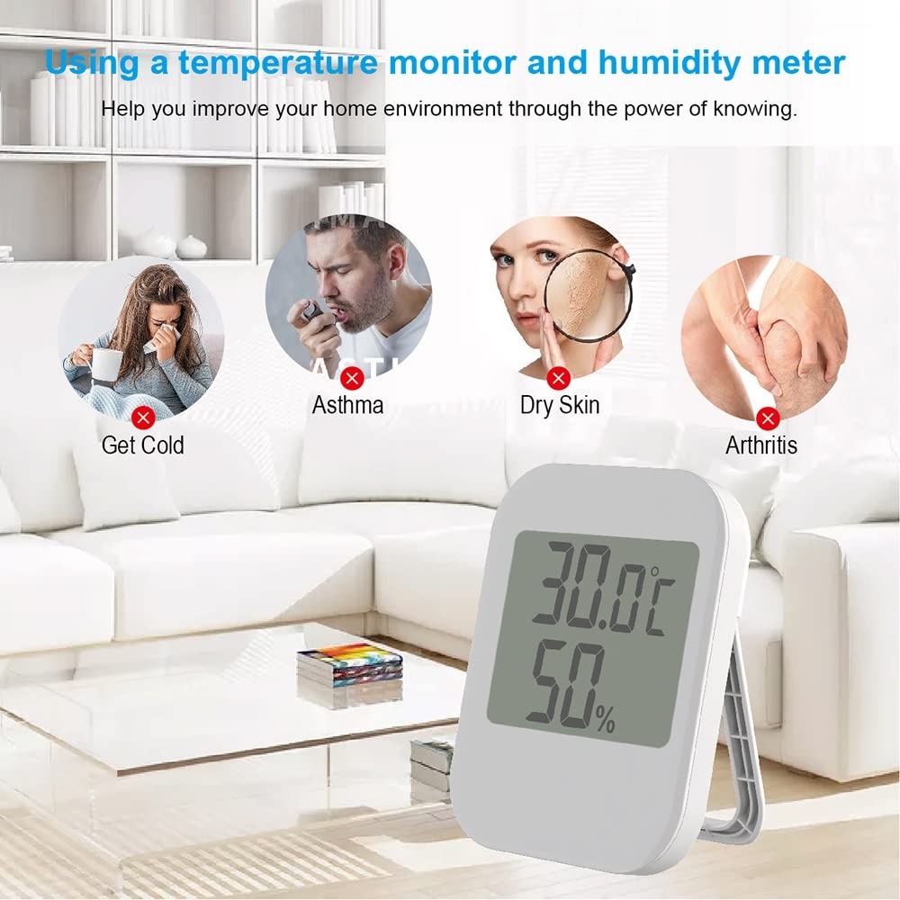 JFDBGU Termómetro Digital Higrómetro Hidrómetro Medidor de Humedad Medidor de Temperatura Instrumento for la Oficina en casa