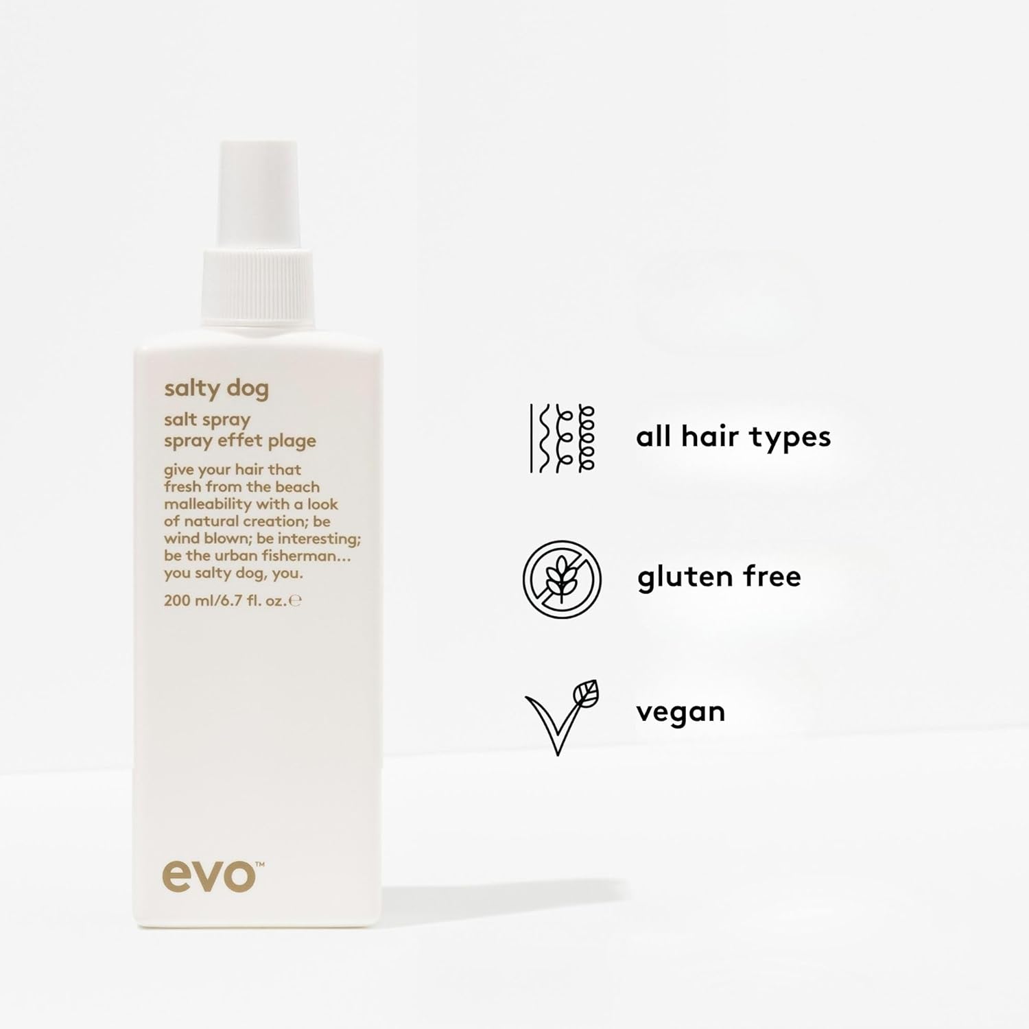 EVO Salty Dog Salt Spray - Hair Texture & Volume Spray - Beach Textured Hair, Natural Matte Finish - Image 3