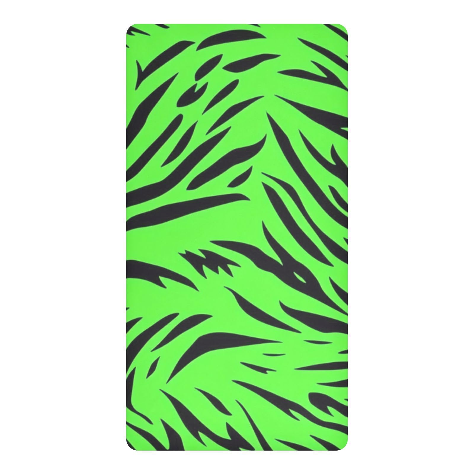Drap-housse imperméable protège matelas enfant motif tigre vert fluo