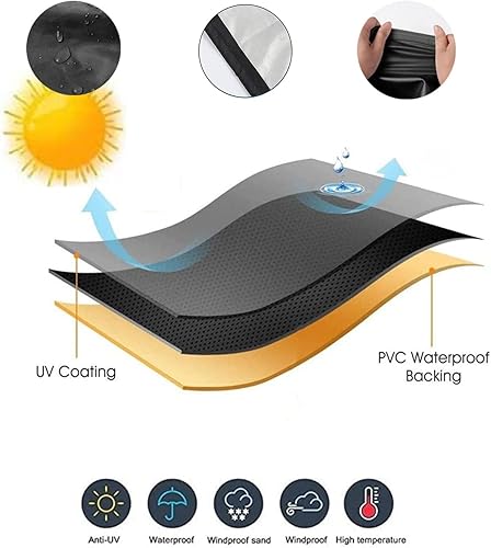 Miniatura 4 de Funda para sombrilla de patio, con varilla, CoverFml, para longitud de 12 pies a 13 pies y hasta 18 pulgadas de diámetro, sombrilla desplazada,