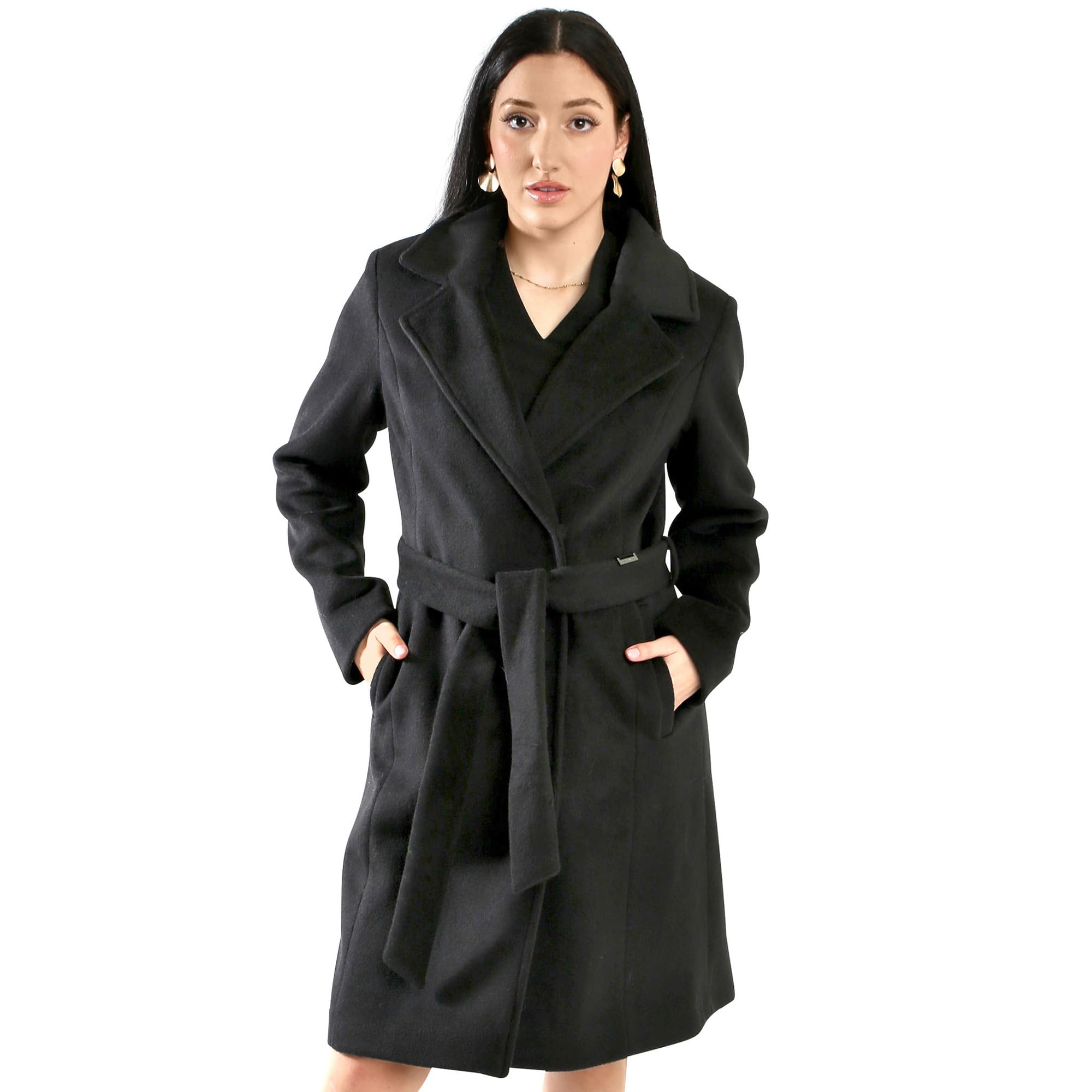 Vince Camuto Trench Coat for Women - Winter Dressy Wool Coats for Women can double as Dress Coat