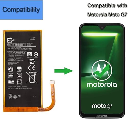 Miniatura 4 de E-YIIVIIL Nueva batería de repuesto JG30 compatible con Moto G7 XT1962-1 XT1962-4 con herramientas
