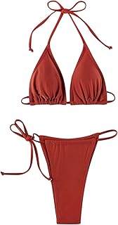 Bikini 38 negro para mujer, conjunto de bikini con personalidad, moderno, cómodo, a rayas, color liso, con tirantes, bikini adolescente, bañador