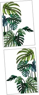 VOSAREA 4 Pçs Folha Verde Adesivo De Parede Decalques De Berçário Decoração De Quarto De Crianças Decoração De Folhas Verdes Adesivo De Parede Pvc Planta Frondosa Adesivo De Parede Folha