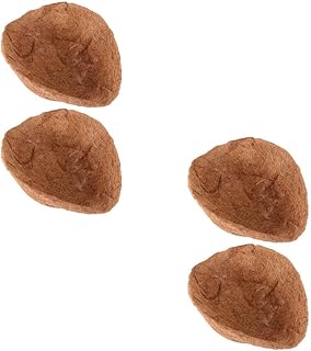 Cabilock 4 peças de forro redondo para pendurar cesta de substituição Coco Liner forro de fibra de coco para vaso de jardim