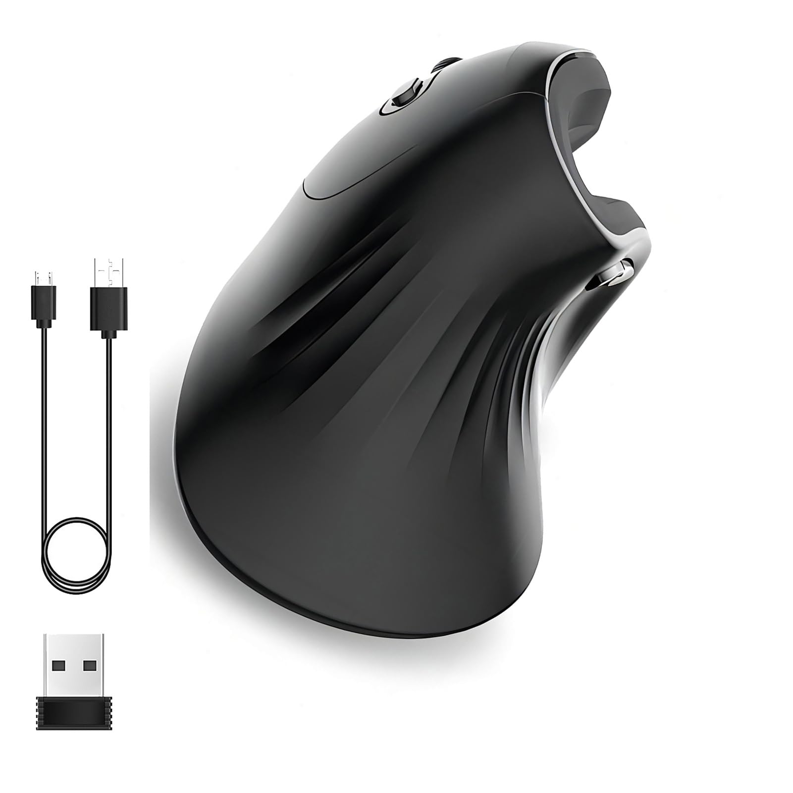 Naroote Mouse Verticale, Mouse Ergonomico Mouse Tunnel Carpale Mouse Cablato Mouse da Gioco Verticale T27 Versione Cablata Design Ergonomico con Esperienza di per PC Desktop Portatile
