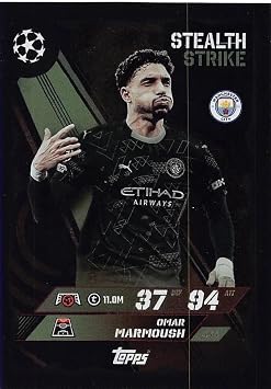 Match Attax 2025 2026 Omar Marmoush Stealth Strike Trading Card
