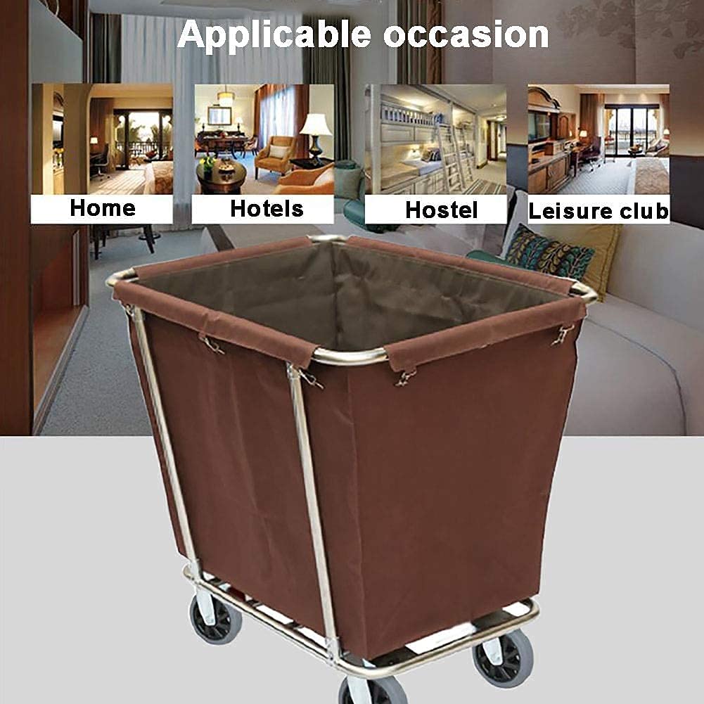 Carro De Servicio, Vehículos De Recogida De Carros, Vehículos De Reciclaje, Carros Clasificadores De Ropa De Alta Resistencia Con Ruedas Giratorias, Carrito Para Ropa De Hotel De Acero Inoxidable Con