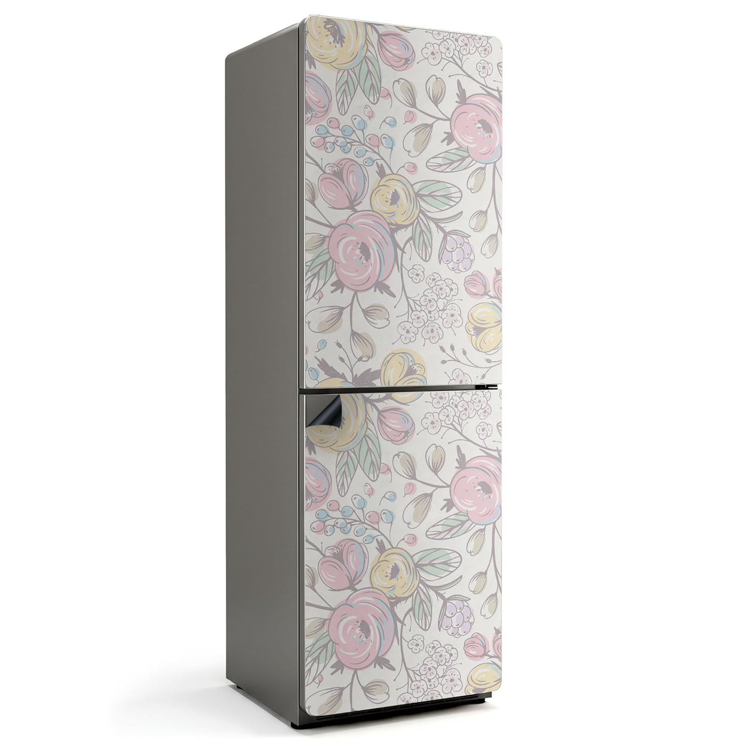 Tapis Magnétique 60x190 cm Motif Floral aux Tons Pastel pour Cuisine