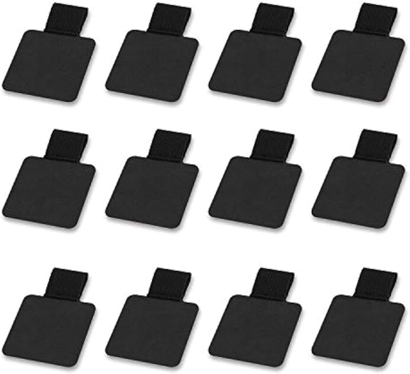 SLSON 12 Pack Notebook Pen Loop Holder Self-Adhesive Pen Holder Pencil Holders Elastic Loop Designed for Notebooks Journals Calendars (Black)