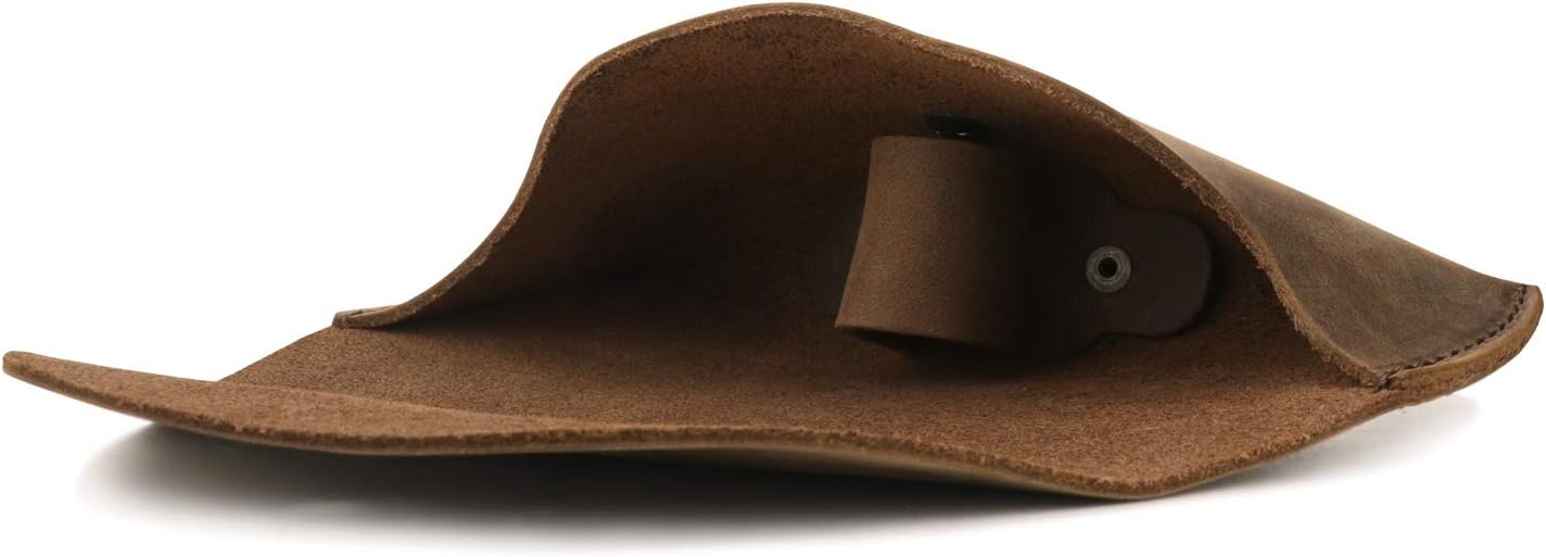 Londo Genuine Leather Eyeglasses & Sunglasses Case – Premium Leather Protective Case with Button Closure, Stylish & Durable Storage for Glasses