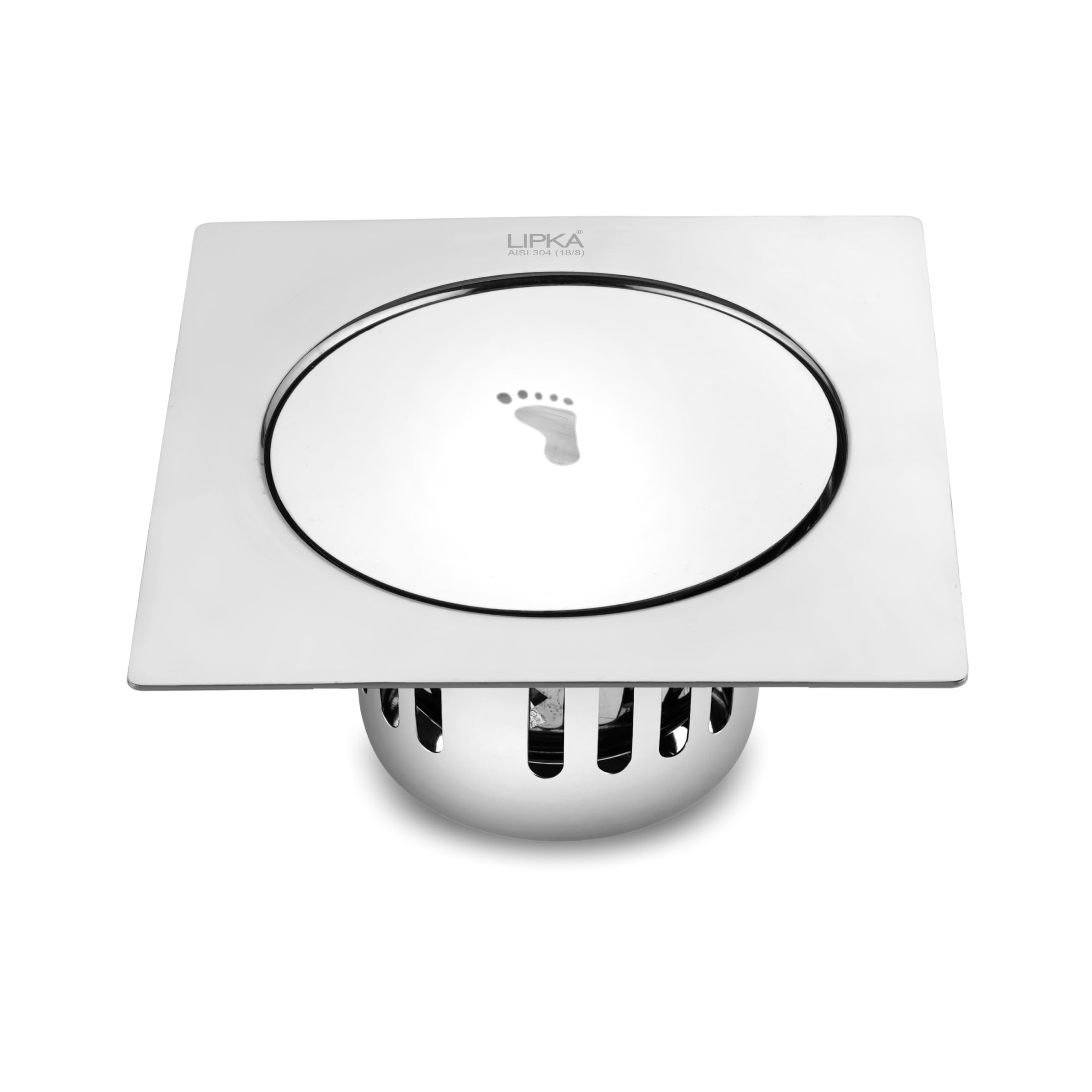 LIPKA Square Pop-up Floor Drain |304-Grade Stainless Steel |6x6 Inches| with Cockroach Trap/Jali | — Amazon image 6
