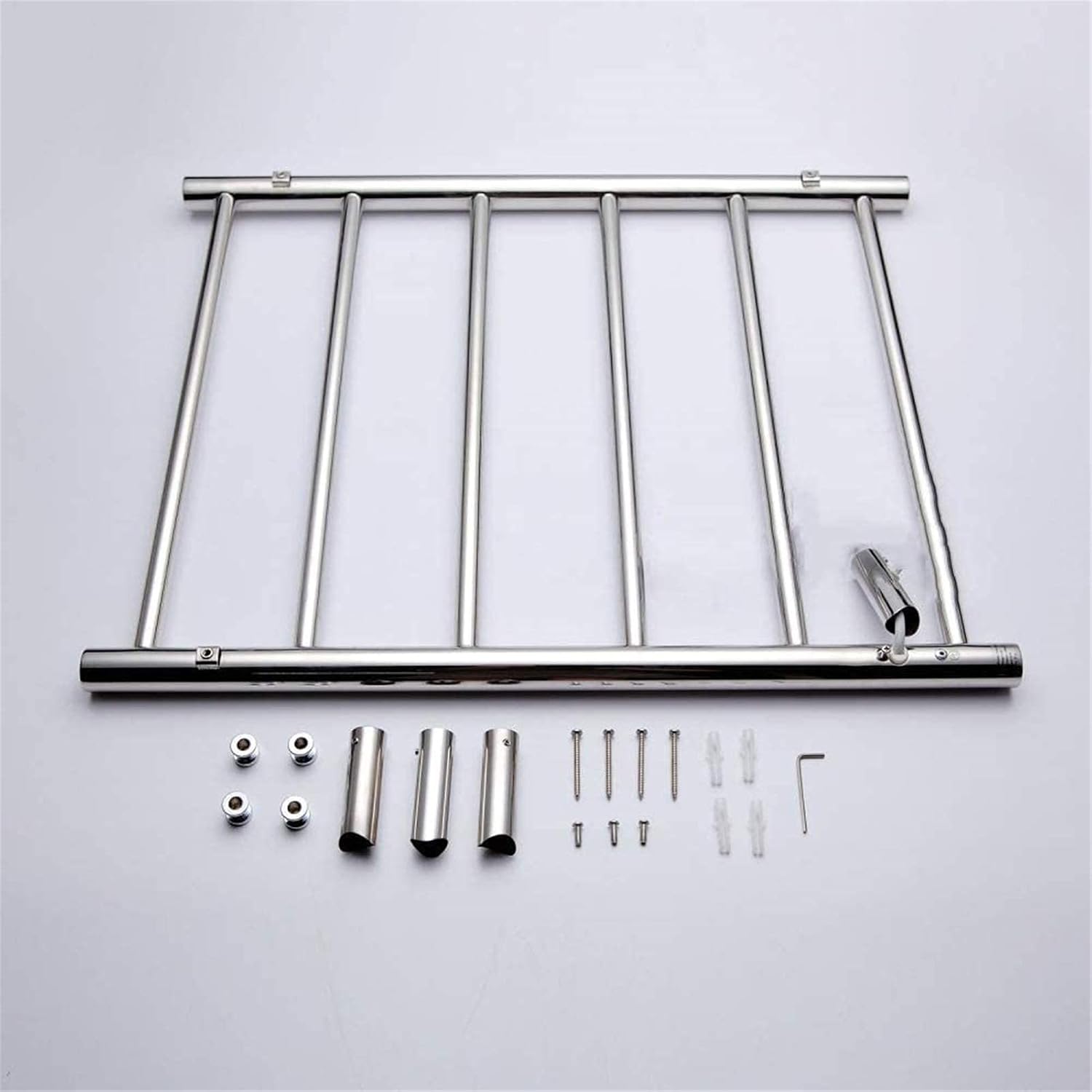 Heated Towel Rail Rails Towel Warmer,Electric Towel Rack, Heated Towel Rack 304 Stainless Steel Wall-Mounted Energy Saving with 6 Heated Bars Towel Heater Bathroom Accessories