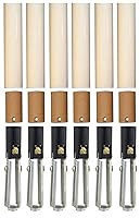 Vista 7 de Creative Hobbies Juego de 6 enchufes de lámpara de araña, candelabros E-12 de altura ajustable con aisladores de cartón y fundas de plástico blanco