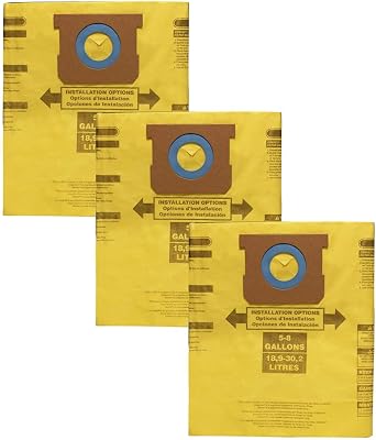for Shop Vac 90661 9066100 Type E Wet Dry Vacuum Bag for Shop Vac 5 To 8 Gallon Disposable Collection Filter Bags 3pcs