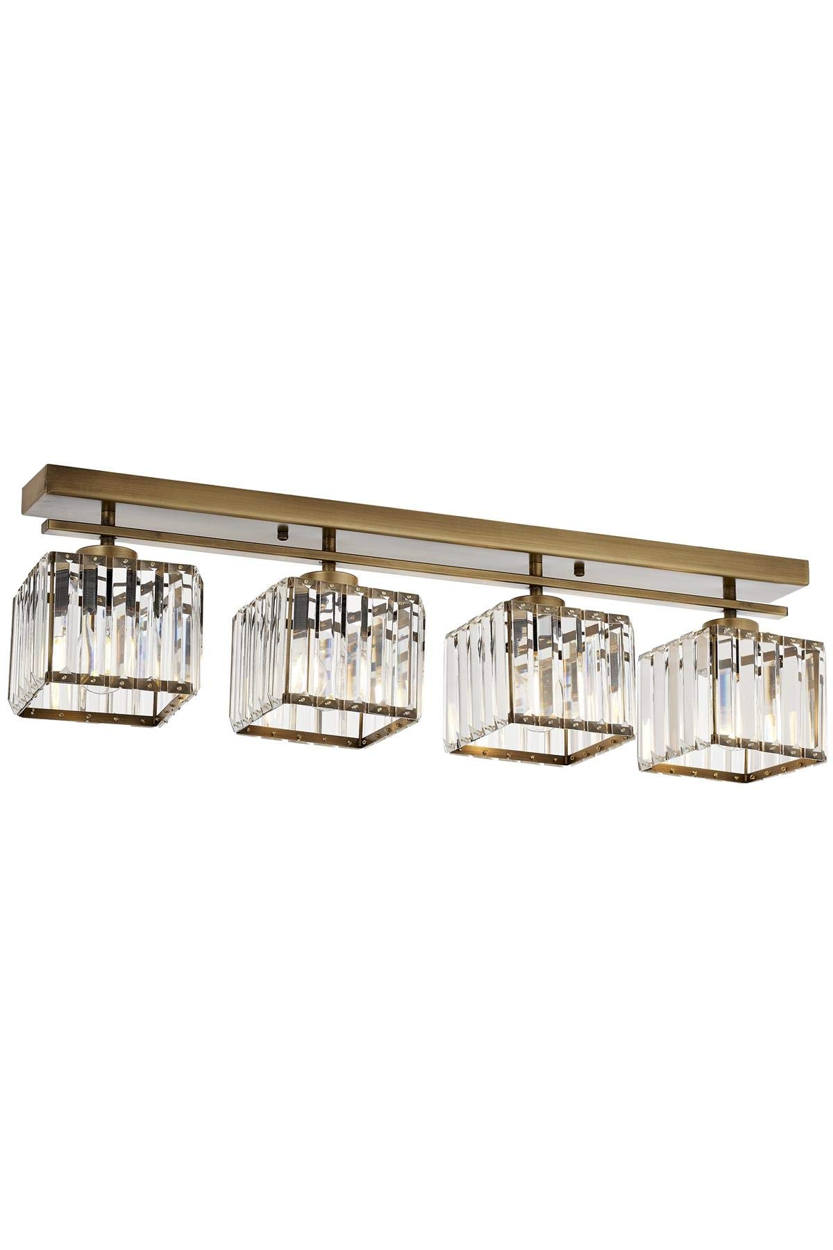 Avonni AV-60230-4EY Eskitme Kaplama Modern Avize E27 Metal Kristal 80x15cm