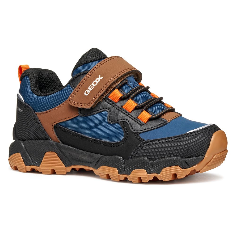 Geox J Magnetar Boy B ABX Sneakers, marineblauw/bruin, 31 EU, marinebruin, 31 EU