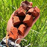 Zenkeeper 1Lb Red Jasper Crystal Rocks Raw Stones for Tumbling, Polishing, Red Jasper Crystals Bulk Rough Gemstone for Jewelry Making, Healing, Meditation, Reiki