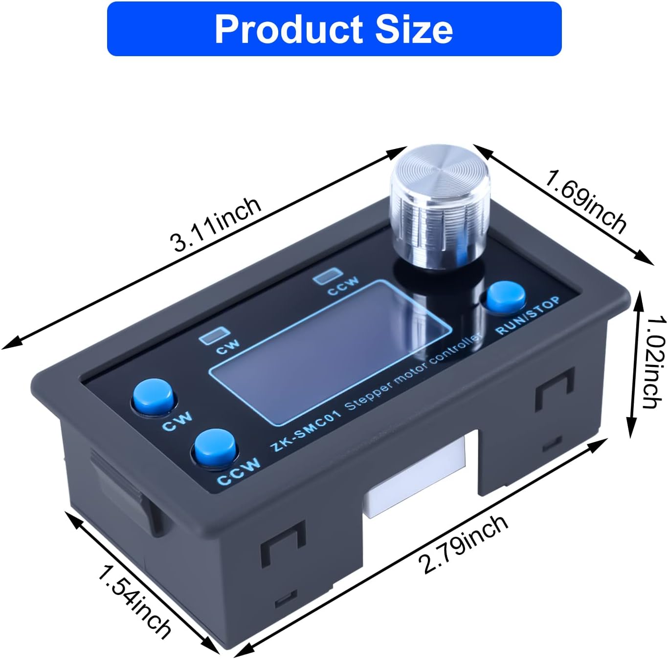 CNC Stepper Motor Controller (Driver Needed), PEMENOL DC 5-30V, 1/128 Microstep Resolution, Adjustable Speed, Angle, Delay & Direction, LCD Display – Compatible with NEMA 17/23 Motors