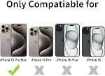 TENOC Phone Case Compatible with iPhone 15 Pro Max, Clear Case Anti-Yellowing Protective Bumper Hard Back Cover for 6.7 Inch