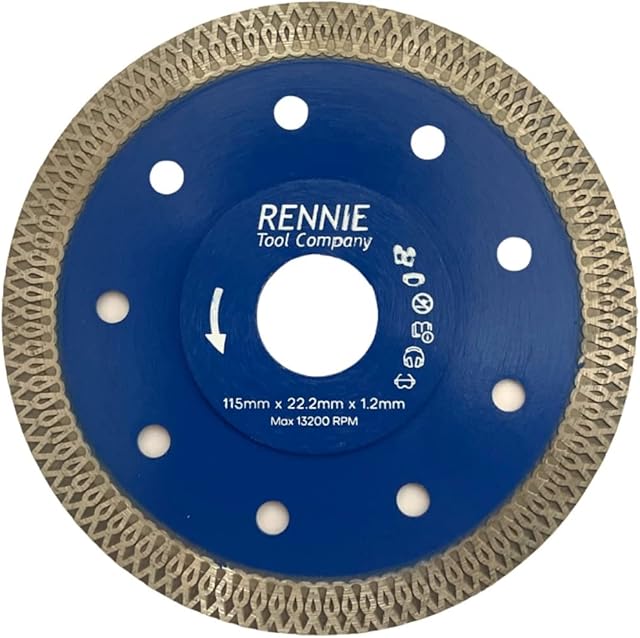 115mm (4 1/2") Diamond Saw Blade Cutting Disc 1.4mm Super Thin Turbo Disk for Angle Grinder Cutting Porcelain Tiles Granite Marble Ceramics
