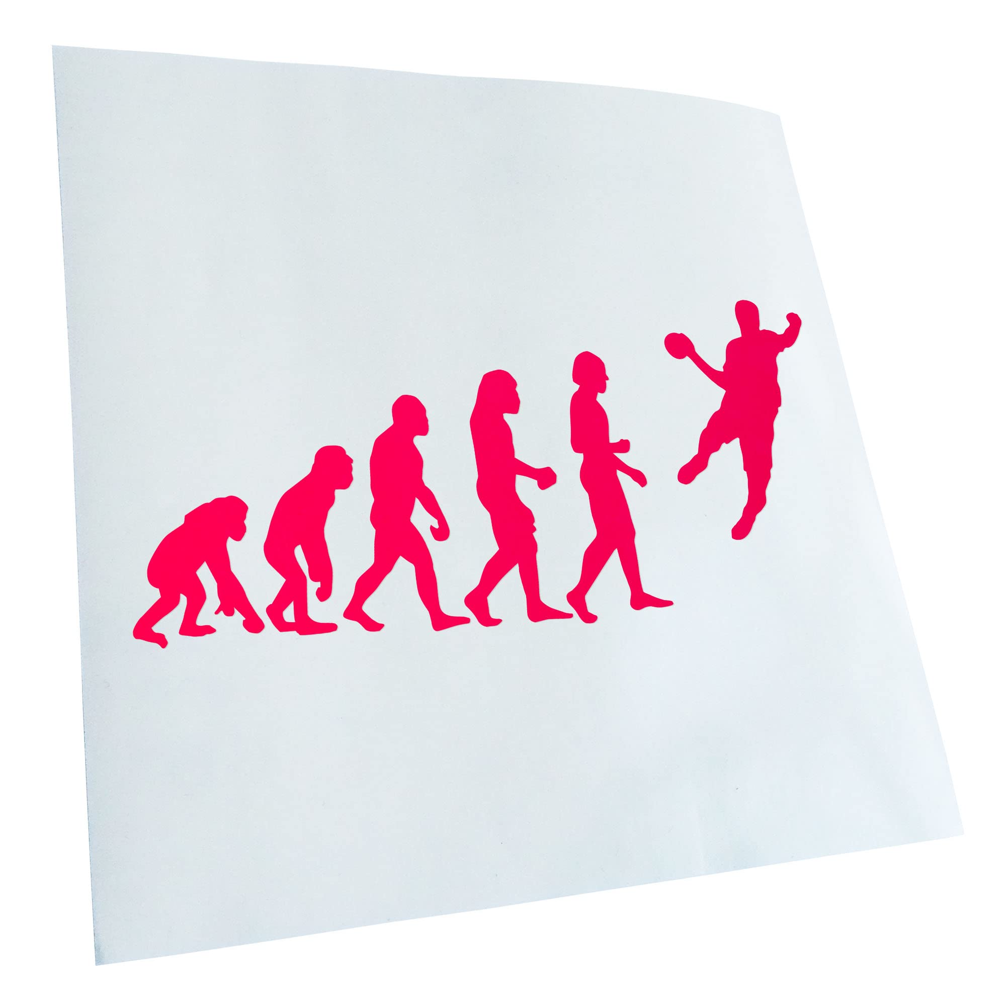 Kiwistar - Car Sticker - Neon Pink - 50 x 23 cm Evolution Handballer - Rear Window Car Sticker Weatherproof for Car Truck Moped Truck - Sticker Exterior Self-Adhesive Tuning Accessories for Window