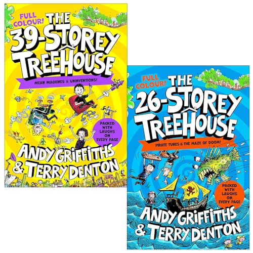 The Treehouse Series Colour Edition 2 Books Collection Set By Andy Griffiths (The 39-Storey Treehouse & The 26-Storey Treehouse)