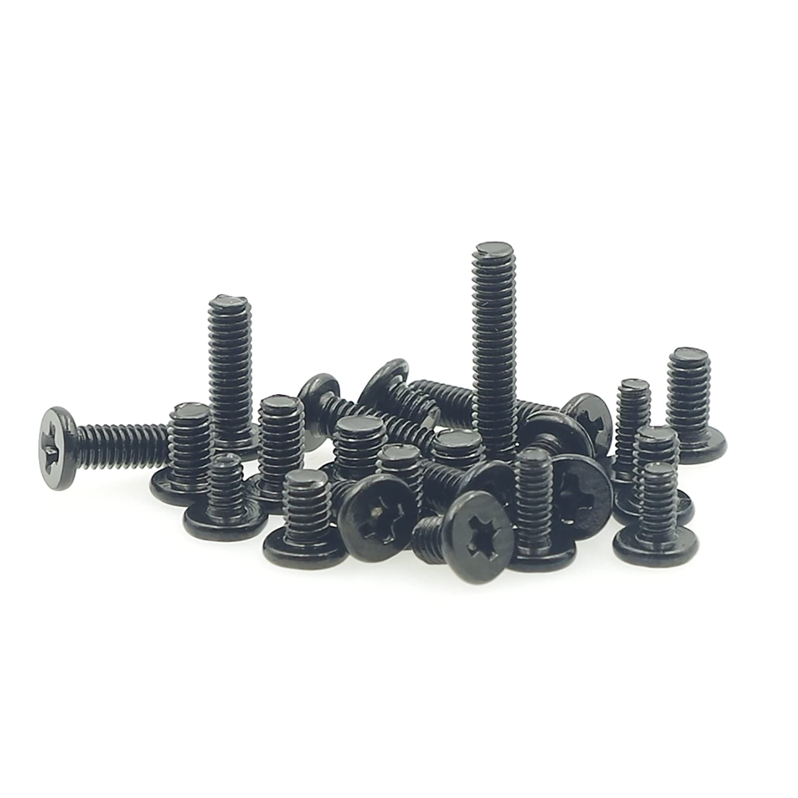 Kit surtido de tornillos Phillips de cabeza plana M2 M2.5 M3 para laptop, acabado negro Dacromet (300) 3
