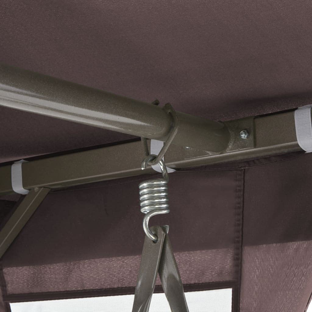 KOIECETA Pabellón balancín convertible para jardín, con función de cama, columpio para jardín, color marrón café
