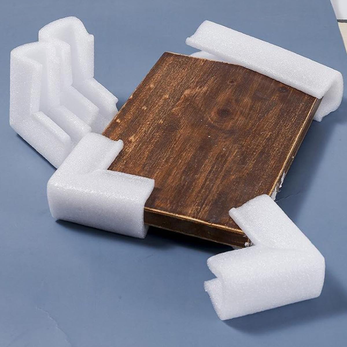 Alasum 50 Stück Eckenschutz Schaumstoff Weiß, 10x10cm EPE Kantenschutz für Bilderrahmen, Stoßfester Polsterschutz für Möbelverpackung, Umzug und Versand