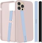 UKON Poignée de téléphone en silicone,2022 Mise à jour 2 PCS Porte-doigts à main réutilisables avec trois bandes de silicone courtes DIY Combinaison pour adapter 4.7"-7" boîtier de téléphone le plus intelligent (Noir+Blue)