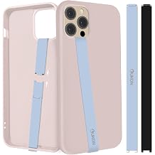 UKON Silicone Phone Grip,2 PCS Phone Strap Reusable Finger Holder with Three Short Silicone Strips DIY Combination to Fit 4.5"-7.5" Phone Case for Travel Shopping OfficeBlue+Black