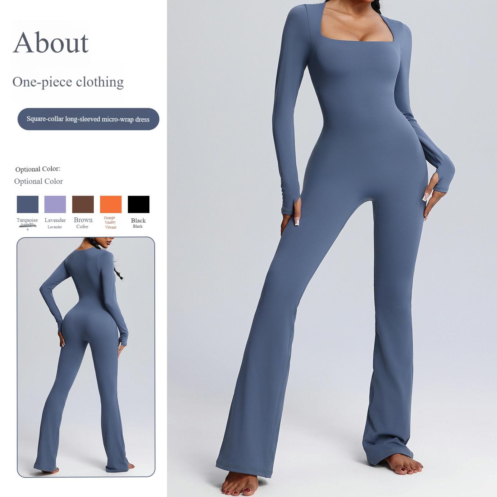 Ropa de Yoga para Mujer Traje Una Sola Sola-Color Naranja-s
