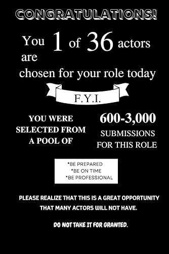 ACTORS AUDITION LOG: RECORD EVERY OPPORTUNITY.: Each Page Has a Template to Help You Keep Track of Your Auditions for Films, Television, Commercials and Theater.