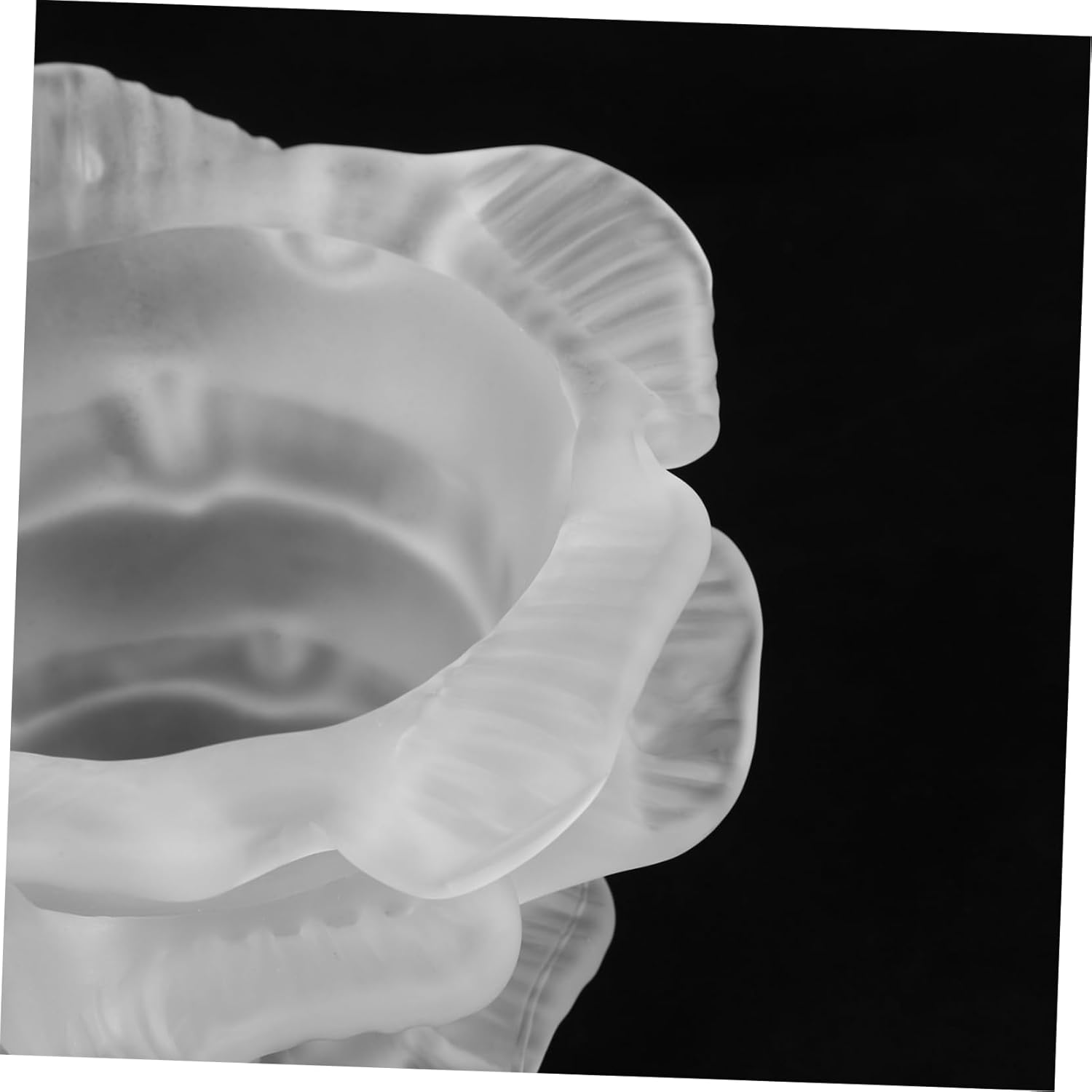 Hemoton Decorative Glass Lampshade Small Wall Lamp Light E14 Bulb Compatible Satin Washed Layered Flower Design Easy Install for Hallways and Rooms