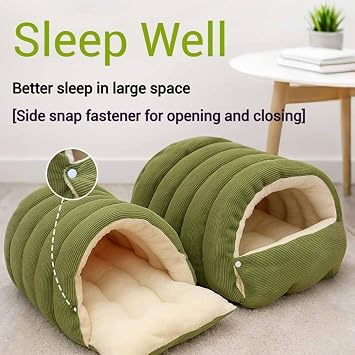 Cozy Monster Cat Bed, 2026 and Winter Warm Cat House, Soft and Warm Cats House Bed, Cozy Warming Anti-Slip Fluffy Pet Bag, with Removable Cushioned (Purple, M)