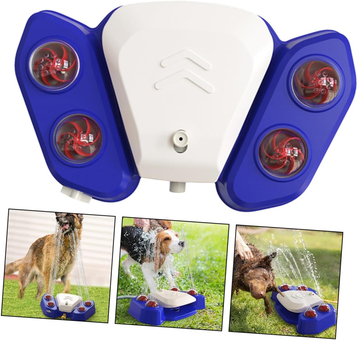 Kisangel Puppy Stuff Pet Water Fountain Dog Shower Plaything Sprinkler Toy Safe Fun for Pups