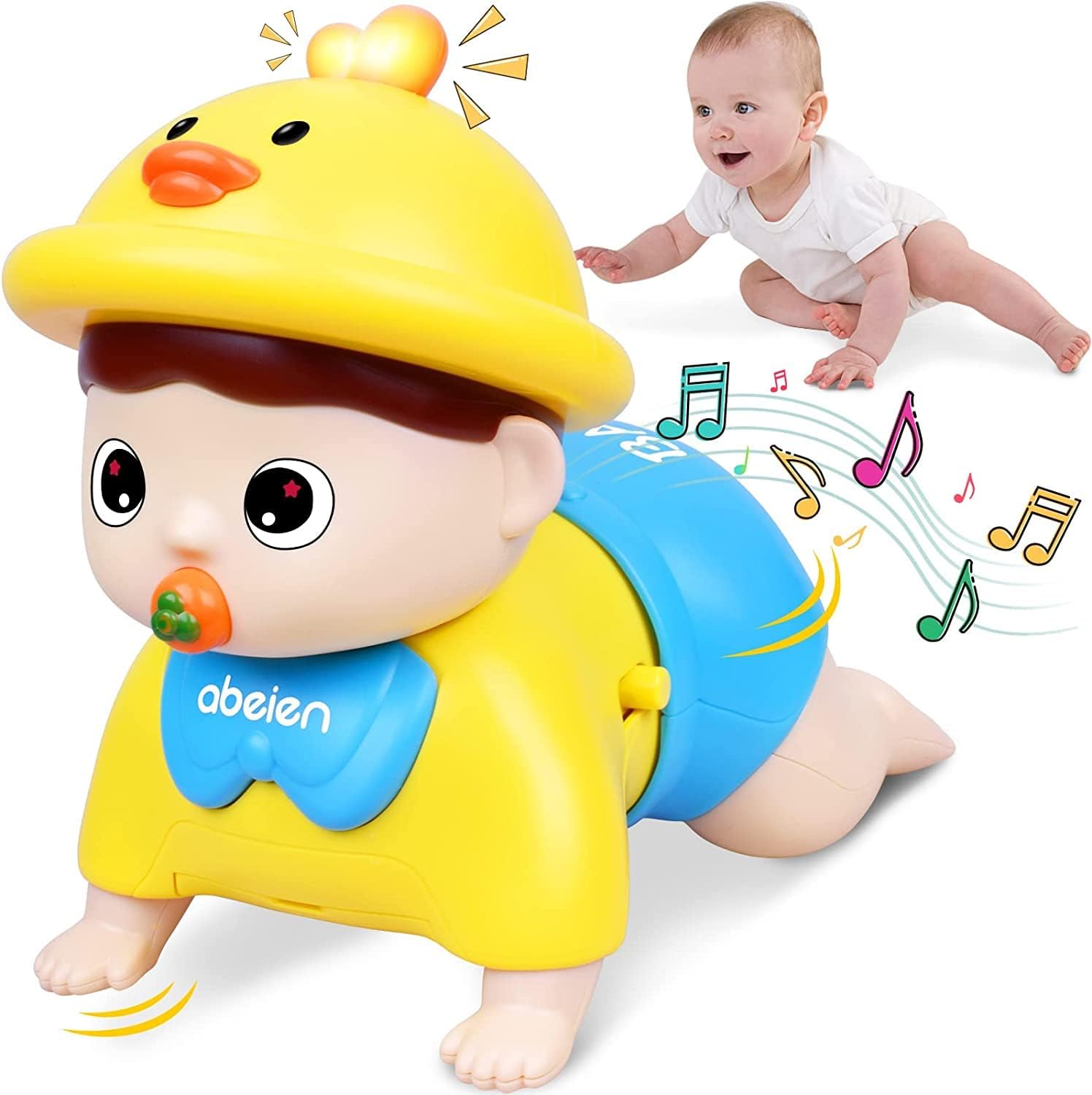 Crawling Baby Toys 6 to 12 Months, Toddler Musical Toys, Baby Toys 0-6 Months Tummy Time Learning Educational Toy with Light & Sound, Birthday Toy for Infant Toddler Baby Toys 12-18 Months