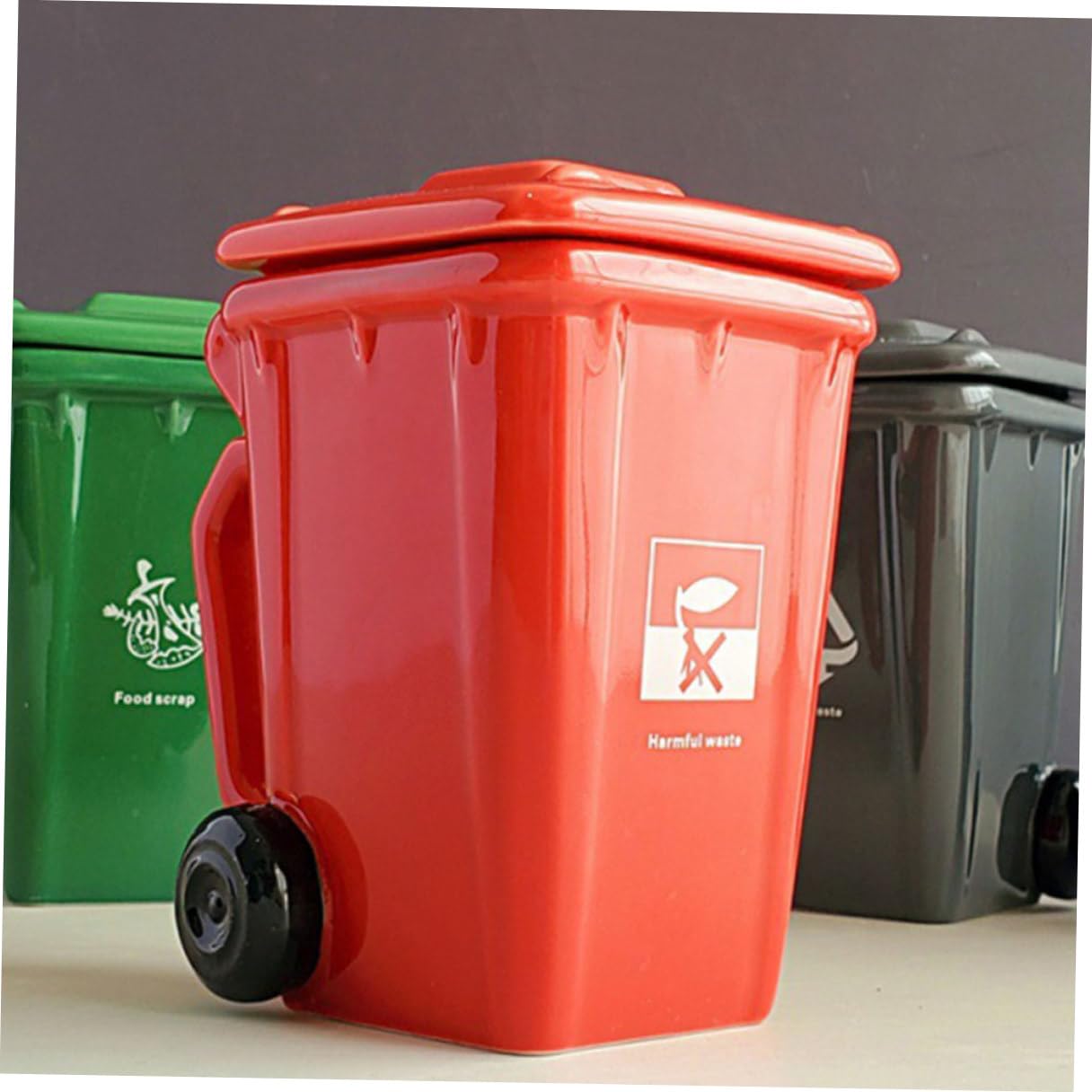 VANZACK Keramik Kaffeebecher 400ml Rot mit Gesundem Ergonomischem Design und Dekorativem Stil Verschleißfester Kaffeetasse für Zuhause und Büro