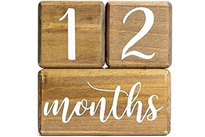 Milestone Blocks for Baby Girl - Capture Cherished Moments with Pine Wood Blocks