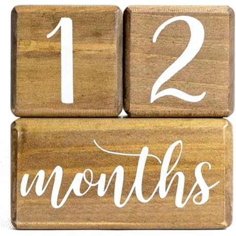 Milestone Blocks for Baby Girl - Capture Cherished Moments with Pine Wood Blocks