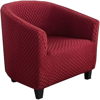 Konsilsa Club Chair Slipcover Stretch, Jacquard Tub Chair Cover Non Slip Furniture Protector (Color : N, Size : 1 Piece)