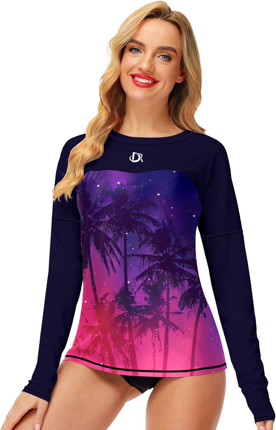 Deerose Womens Rash Guard Long Sleeve Sun Protection Shirts for Swimming - Image 7