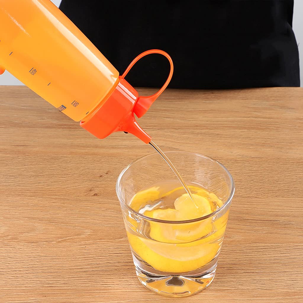 Pot à épices en Verre Ketchup Squeeze Bottle, Ménage Pointed Mouth Squeeze Sauce Bottle, Food Grade Plastic Salad Bottle, Commercial Jar, Sauce Condiment Jar Set of 3 Spice bottle (Color : C)