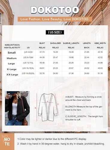Dokotoo WGGW271978-18-M Women'S Oversized Long Cable Knit Sweater Cardigan thumb #5