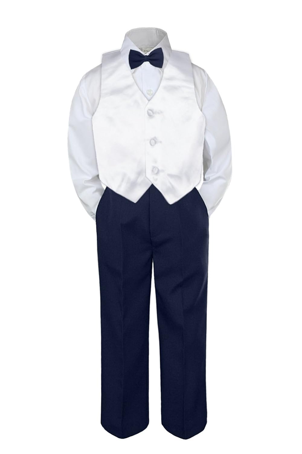 White shirt with navy blue pants Outlet