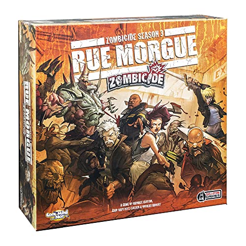 CMON Zombicide Season 3: Rue Morgue - Unleash Chaos and Cooperation in The Zombie Apocalypse! Cooperative Strategy Game with Tabletop Miniatures, Ages 14+, 1-6 Players, 1 Hour Playtime, Made